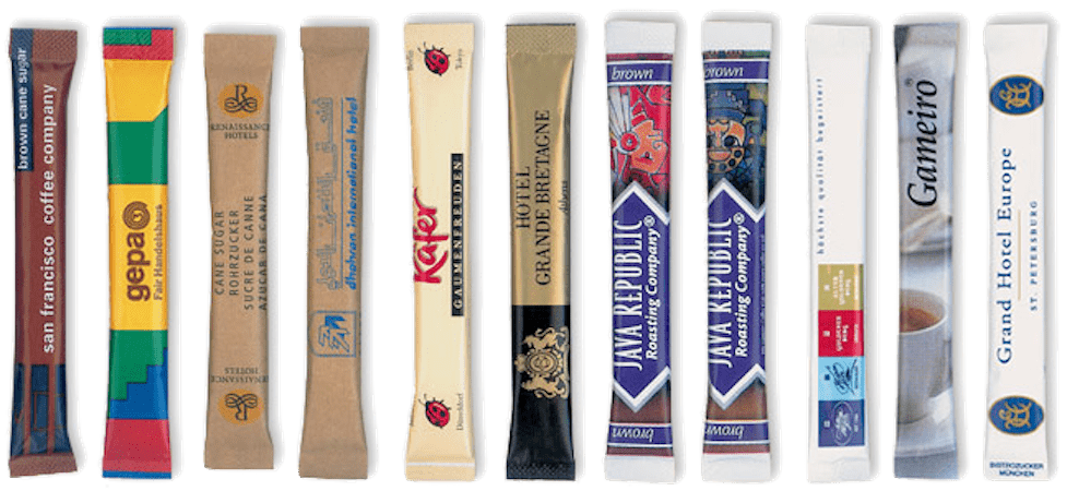 Упаковка цукру в пакет стік MF Packaging Італія