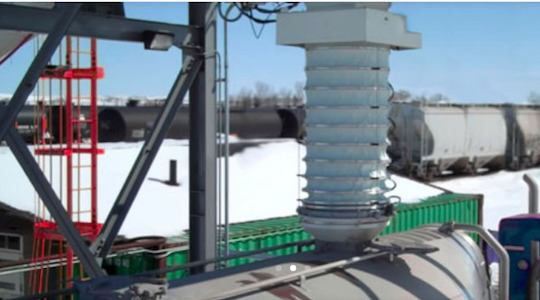Телескопический загрузочный рукав для погрузки насыпных грузов
